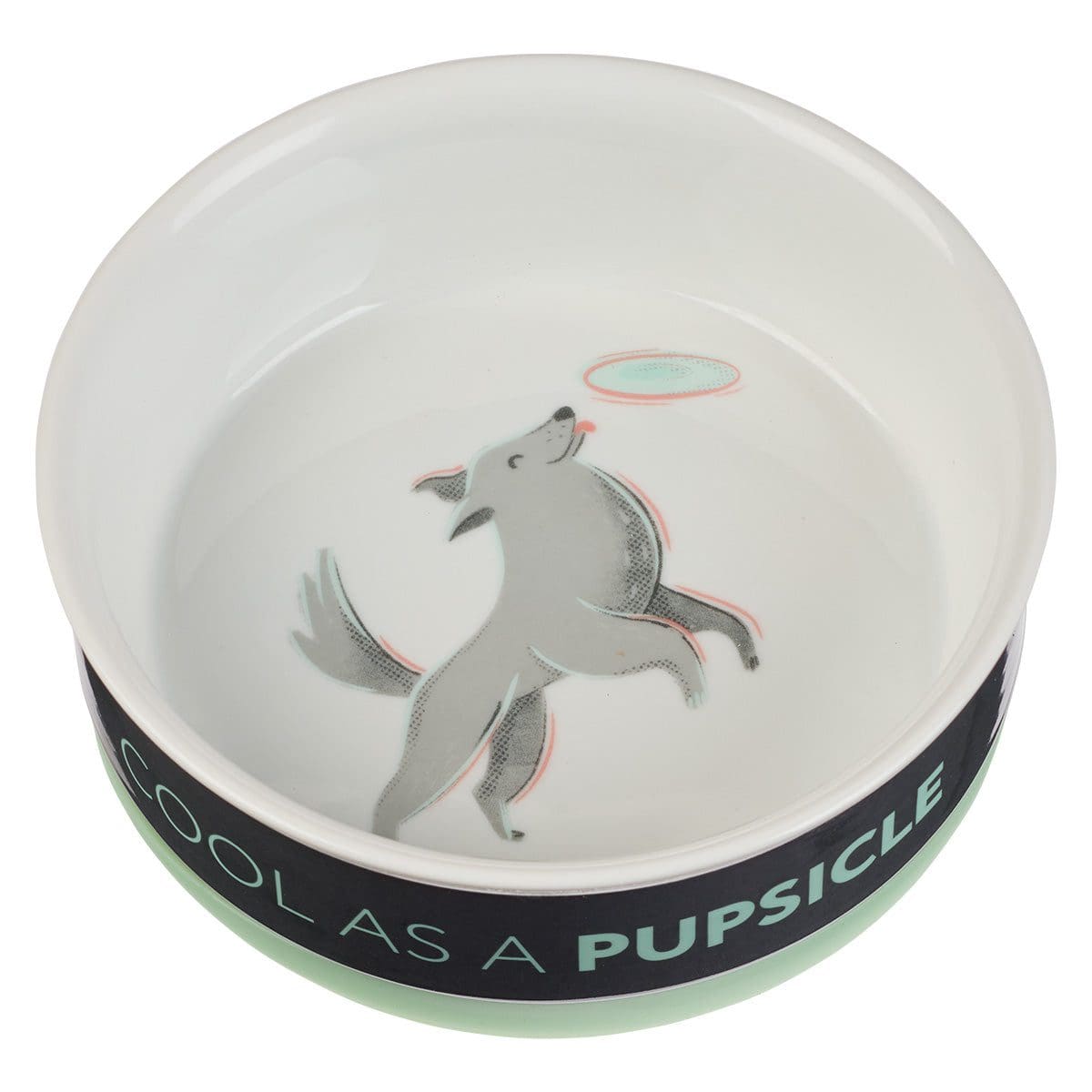 1220000370425_front Cool As A Pupsicle Grey Small Ceramic Pet Bowl - Image 4