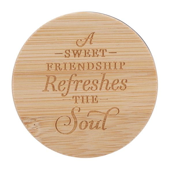 A Sweet Friendship Refreshes the Soul Lotus Blossom Scented Candle with Bamboo Lid - Image 3