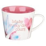 Make Every Day Count Pink Petals Ceramic Mug - Image 5