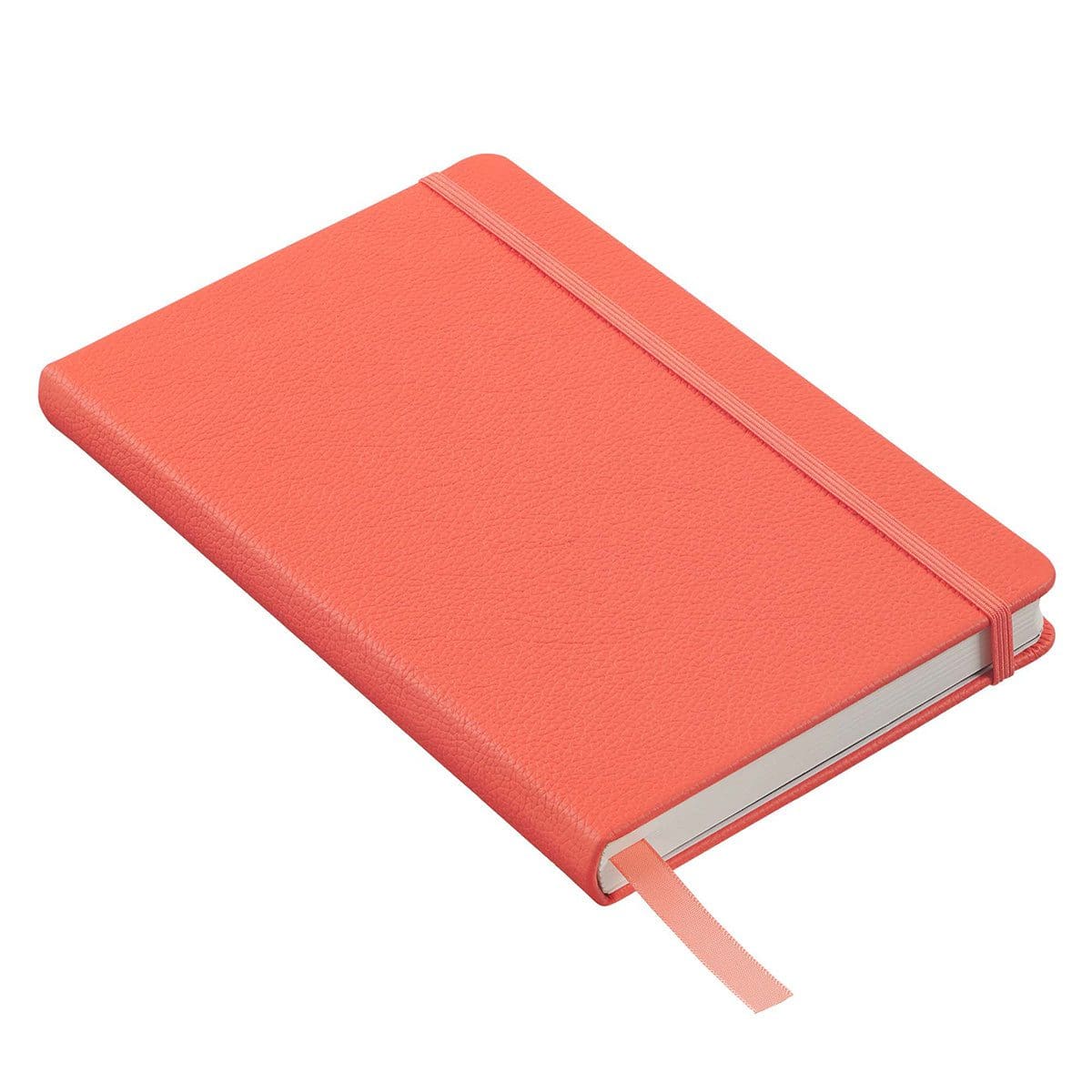 1230000122115_feature1 Leatherpress Coral Red Genuine African Leather Notebook - Image 9