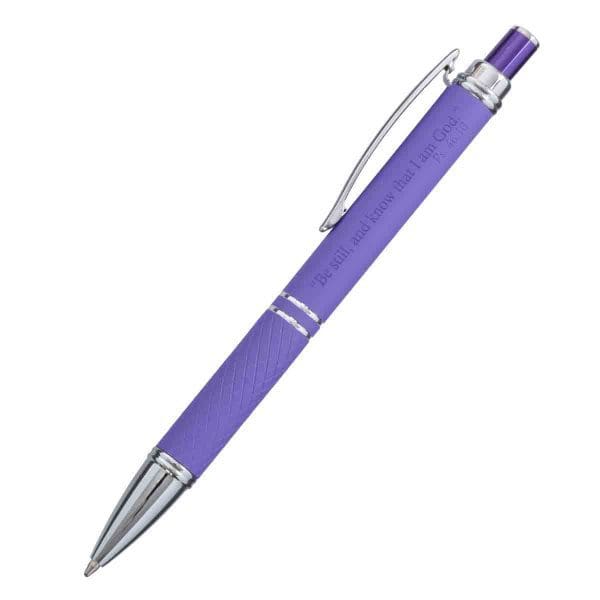 Psalm 46:10 Be Still And Know Purple (Metal Pen In Tube) - Image 3