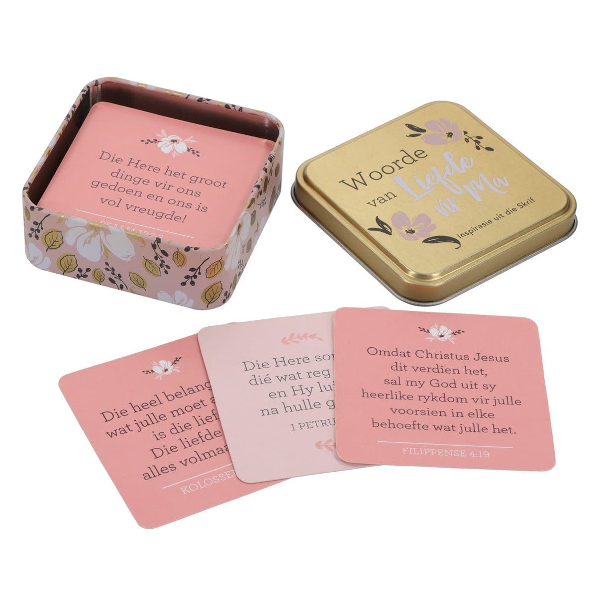 6006937147553_feature3 Woorde Van Liefde vir Ma Afrikaans Cards In Tin - Inspirasie uit die Skrif - Image 5