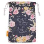 This Is The Day Small Cotton Drawstring Bag - Psalm 118:24 - Image 3