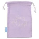 Every Day Is A Gift Lilac Small Cotton Drawstring Bag - Image 3