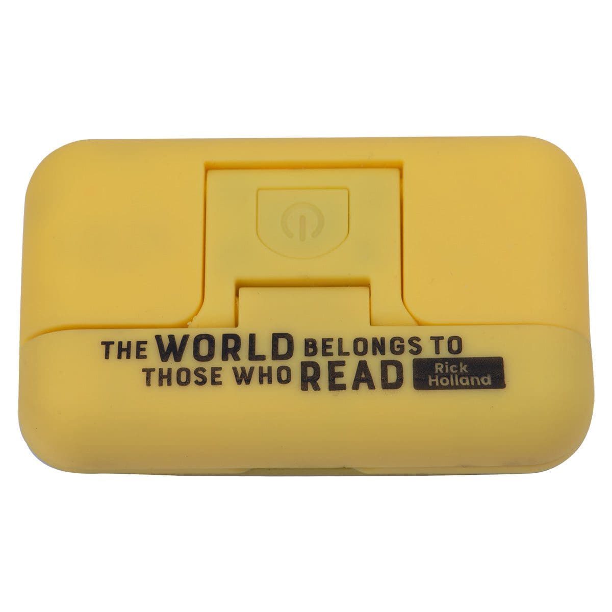6006937156890_front The World Belongs To Those Who Read Yellow Glow In The Dark Book Light - Image 5