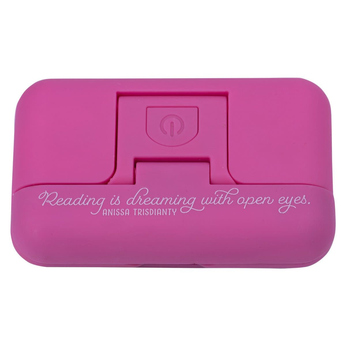 6006937156906_front Reading Is Dreaming With Open Eyes Pink Glow In The Dark Book Light - Image 5