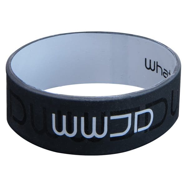 WWJD Black Silicone Wristband - Image 2