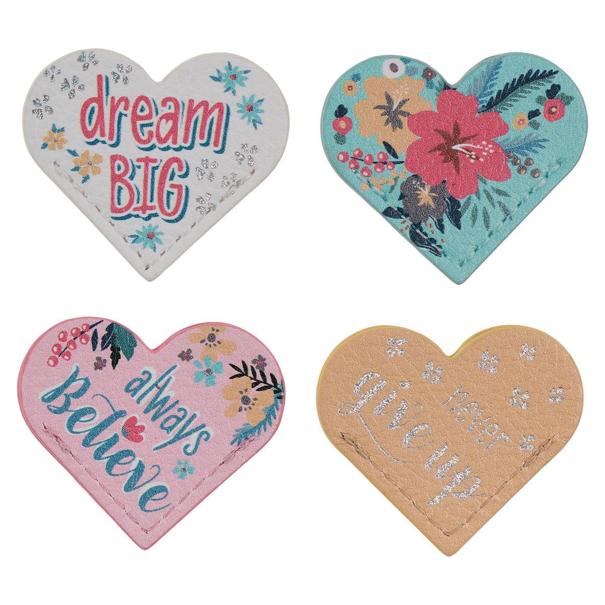 6006937158887_front Heart Dream Big Corner Bookmark (Set Of 4)(Faux Leather Pagemarker) - Image 3
