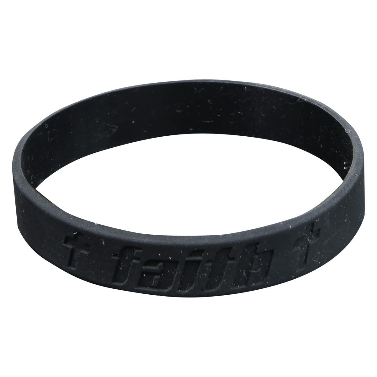 6006937159952_front Faith Black Silicone Wristbands - Image 2