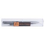 Bolton Round Clicker Silver Pen With Pen Refill In Acrylic Gift Box - Image 2
