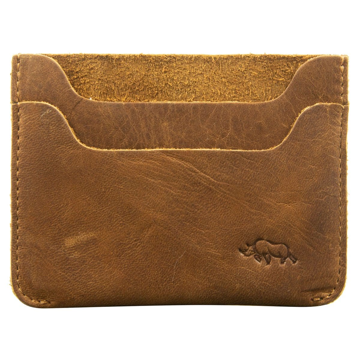 6006937161894_front Genuine African Leather Light Brown Card Holder - Image 1