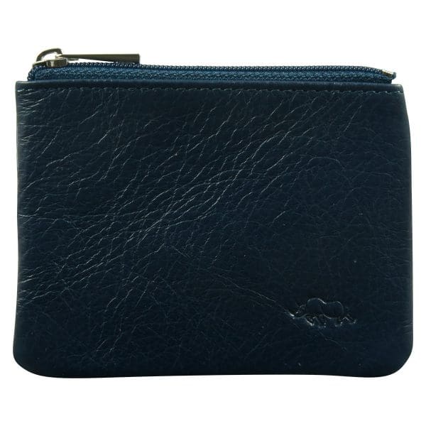 Genuine African Leather Navy Small Coin Purse - Image 6