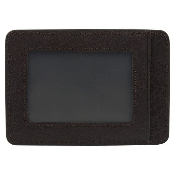 Genuine African Leather Dark Brown Card And ID Holder - Image 6
