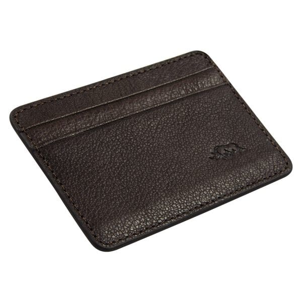 Genuine African Leather Dark Brown Card And ID Holder - Image 7