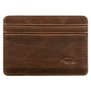 Genuine African Leather Brown Card And ID Holder