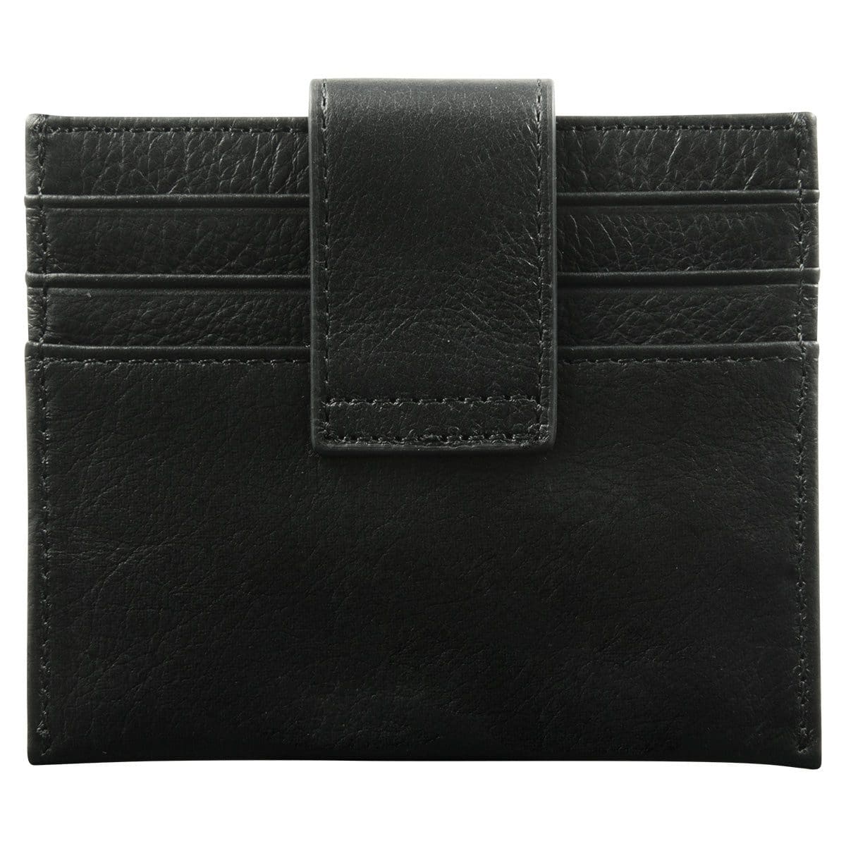 6006937162099_back Genuine African Leather Black Wallet With Clip Closure - Image 6