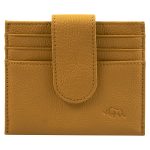 Genuine African Leather Yellow Wallet With Clip Closure - Image 6