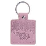 Be Still and Know Metal and Faux Leather Key Ring - Image 4