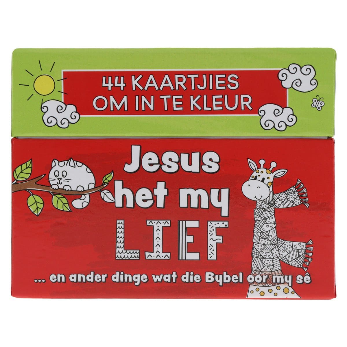 6006937167667_front Jesus Het My Lief Afrikaans Coloring Boxed Cards for Children - Image 1