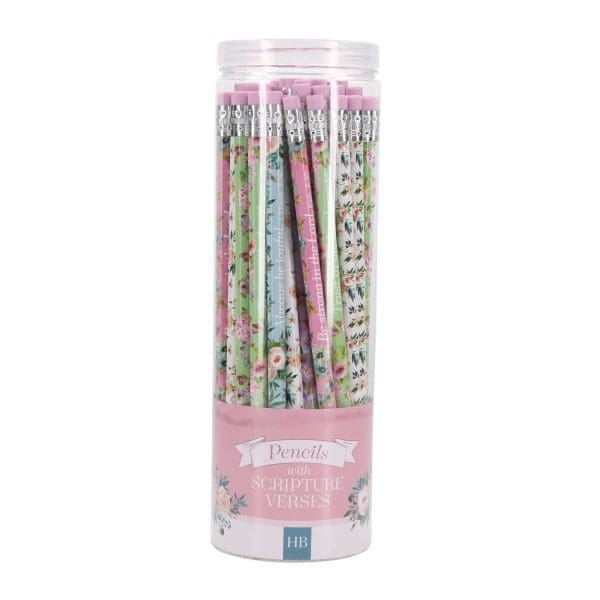 Floral Watercolor Tub of 50 Pencils - Image 6