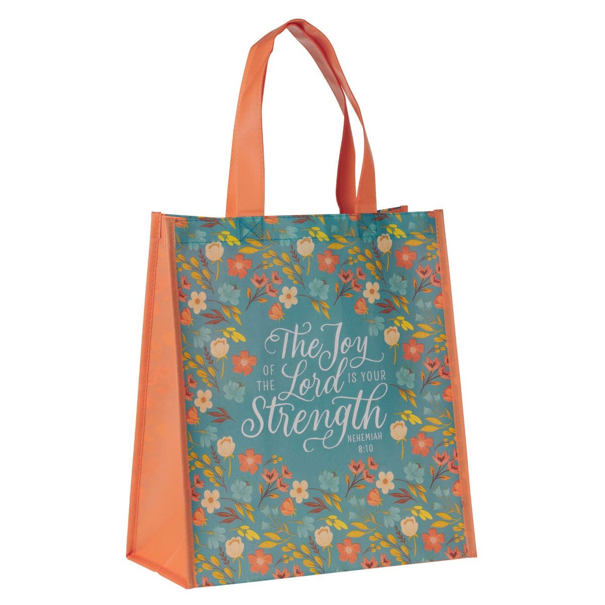 6006937170162_feature1 The Joy of the Lord Is Your Strength Non-Woven Tote Bag - Image 6
