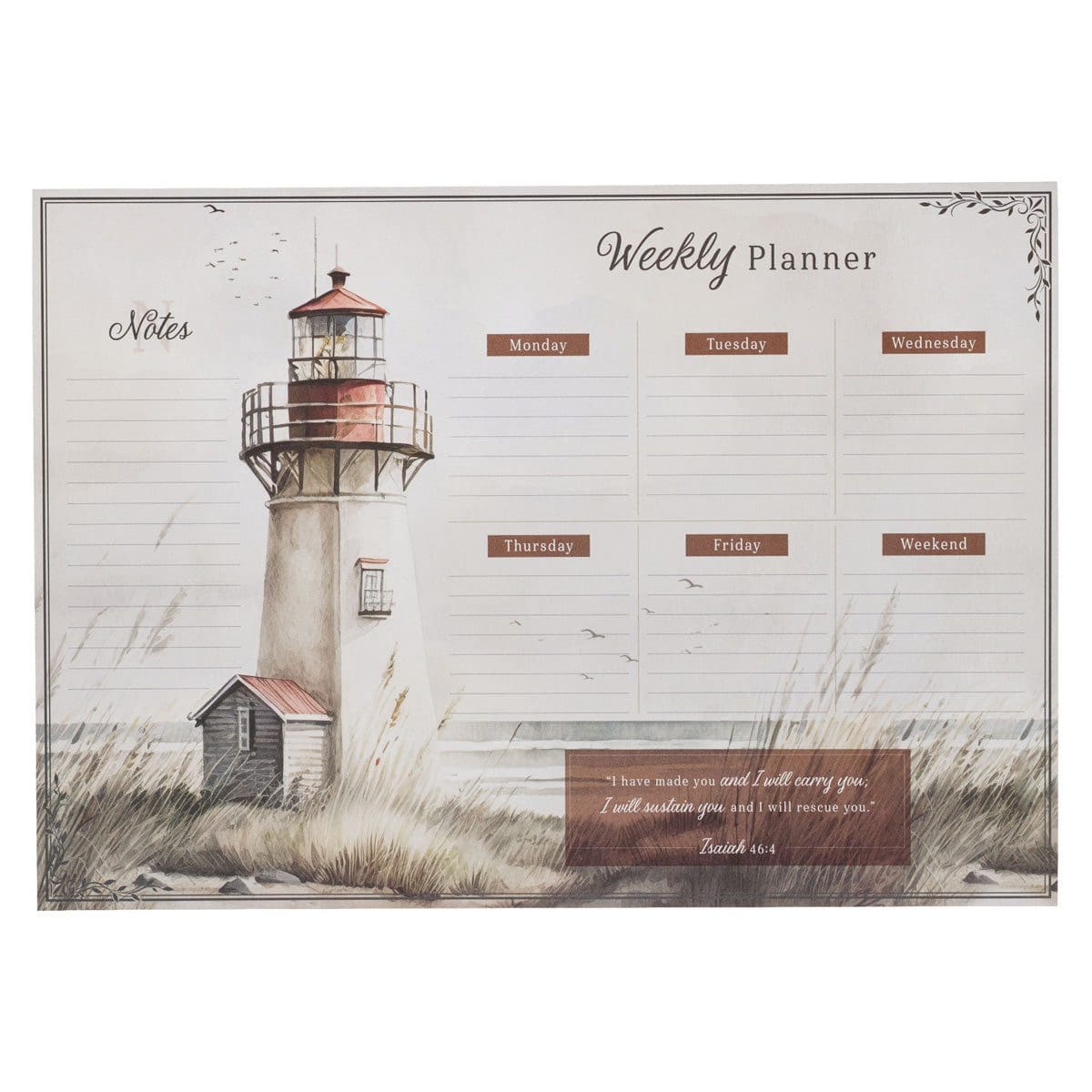 6006937170438_front A3 Weekly Desk Planner - I Have Made You and I Will Carry You - Image 2