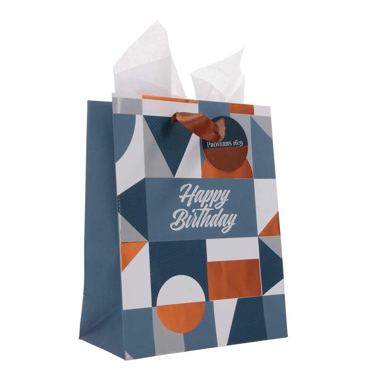 6006937171350_feature1 May the Lord Direct Your Steps - Happy Birthday Medium Gift Bag with Gift Tag - Image 6