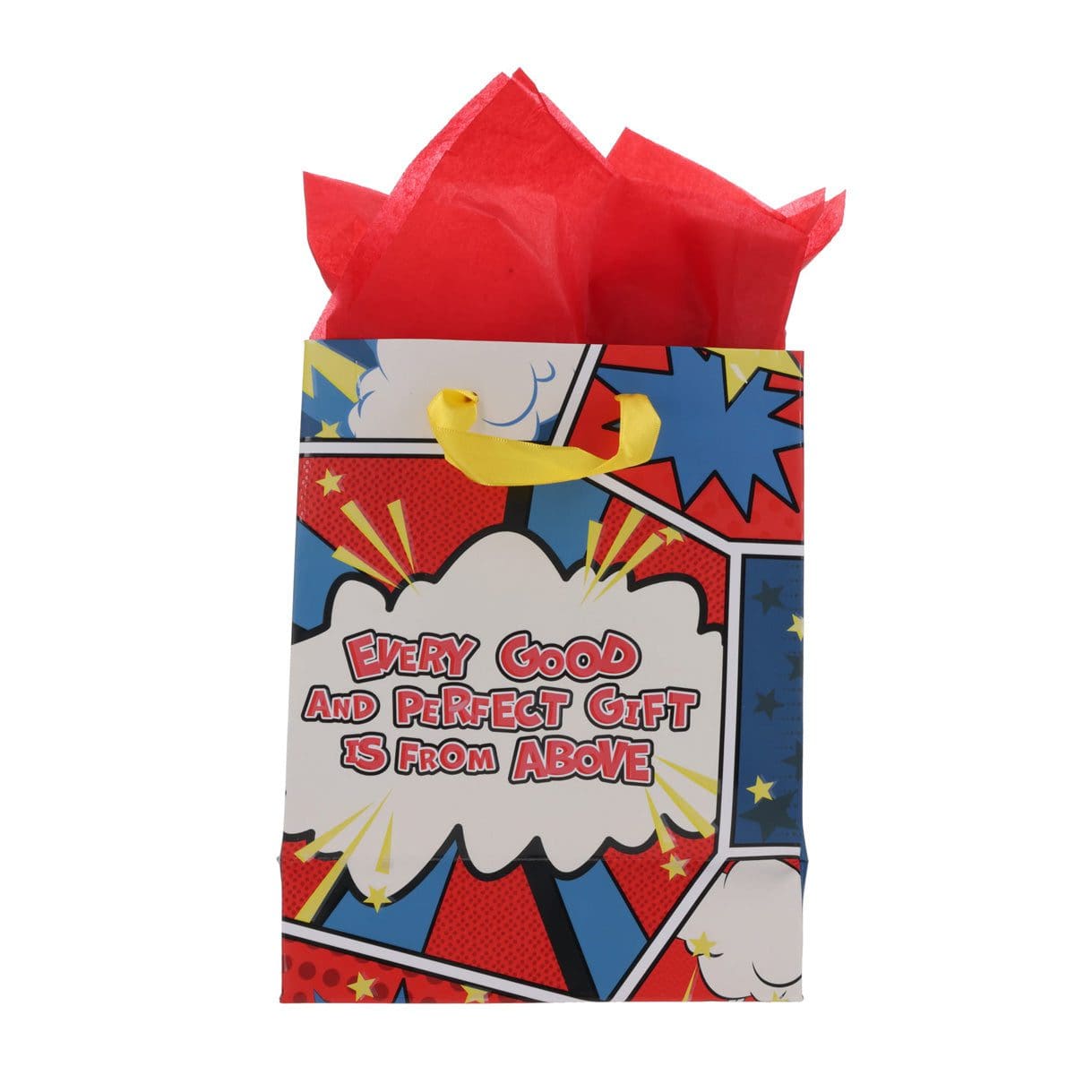 6006937171367_back Every Good and Perfect Gift Is from Above - Happy Birthday Medium Gift Bag with Gift Tag - Image 5