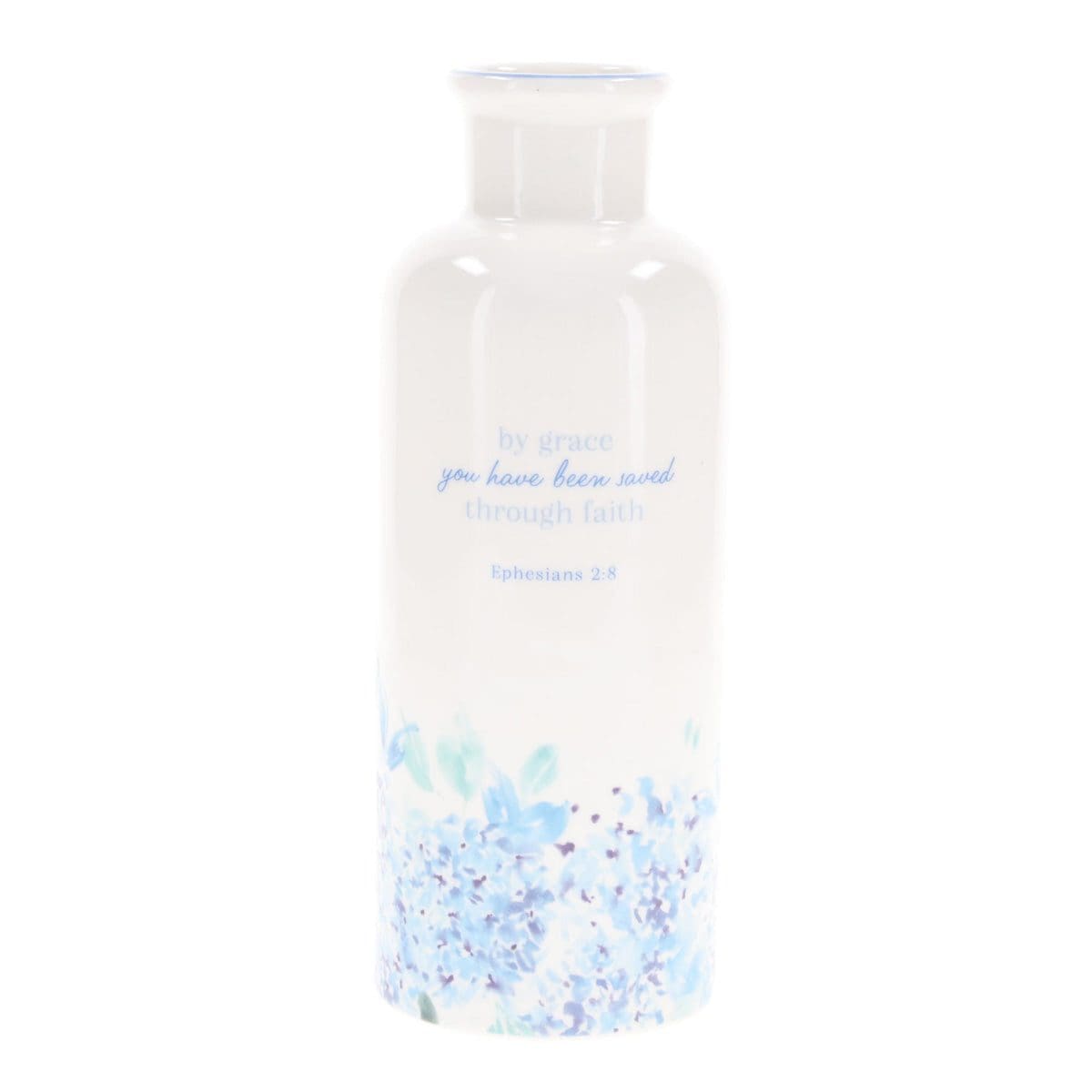 6006937172326_front By Grace You Have Been Saved Through Faith Ceramic Flower Vase - Image 1