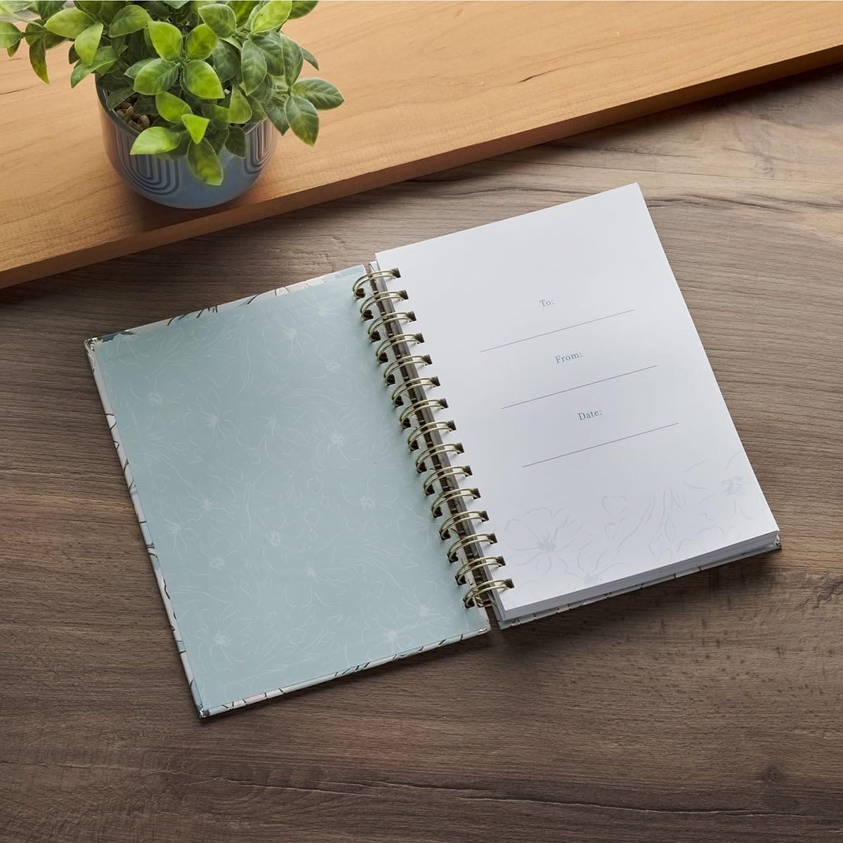 71sNlTALesL._SL1200_ Commit to the Lord Whatever You Do Floral Large Hardcover Wirebound Journal - Image 3