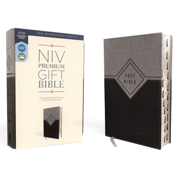 NIV Premium Gift Red Letter Indexed Black / Gray (Comfort Print)(Imitation Leather) - Image 4