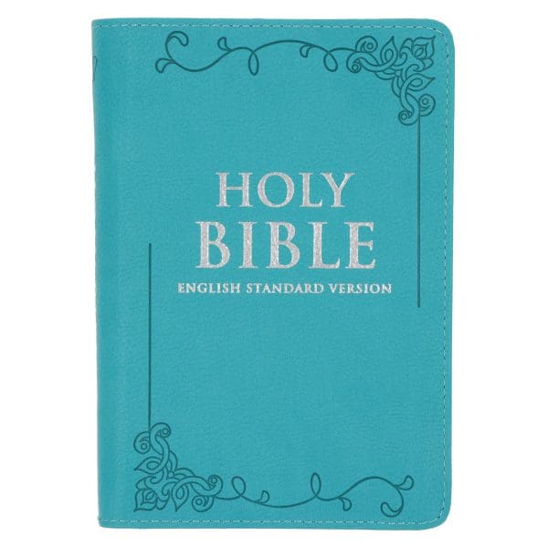 ESV Teal Faux Leather Compact Bible with Zip - Image 8