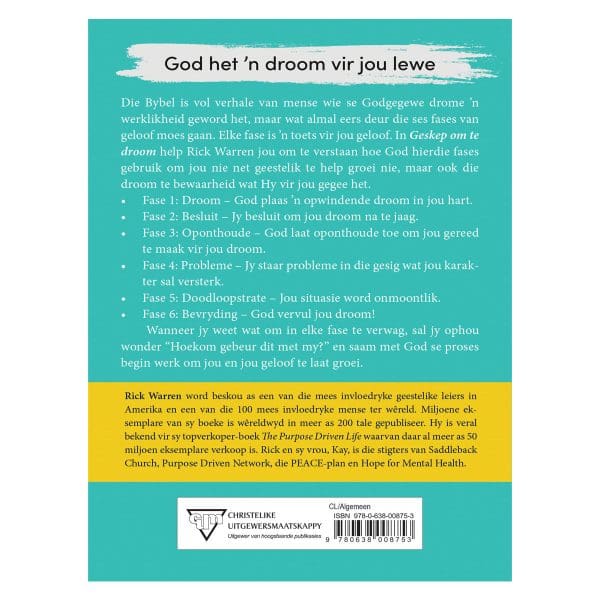 Geskep om te Droom: Die 6 fases wat God gebruik vir geloofsgroei (Sagteband) - Image 4