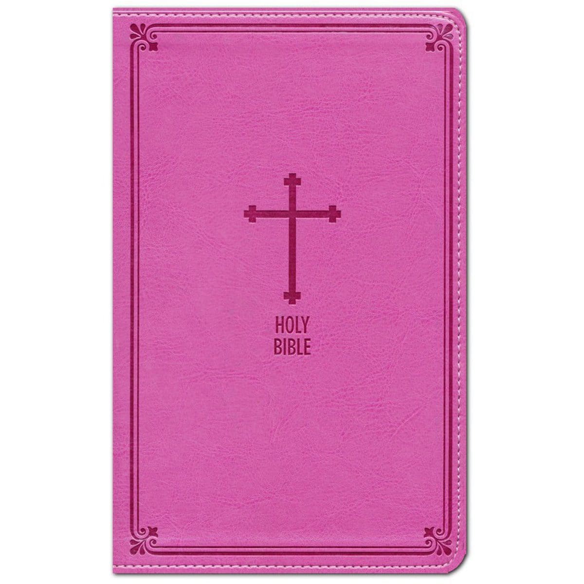 9780718075279_front NKJV Pink Faux Leather Deluxe Gift Bible Red Letter Comfort Print - Image 4
