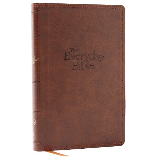 NKJV Everyday Bible Red Letter Brown Comfort Print (Imitation Leather) - Image 1