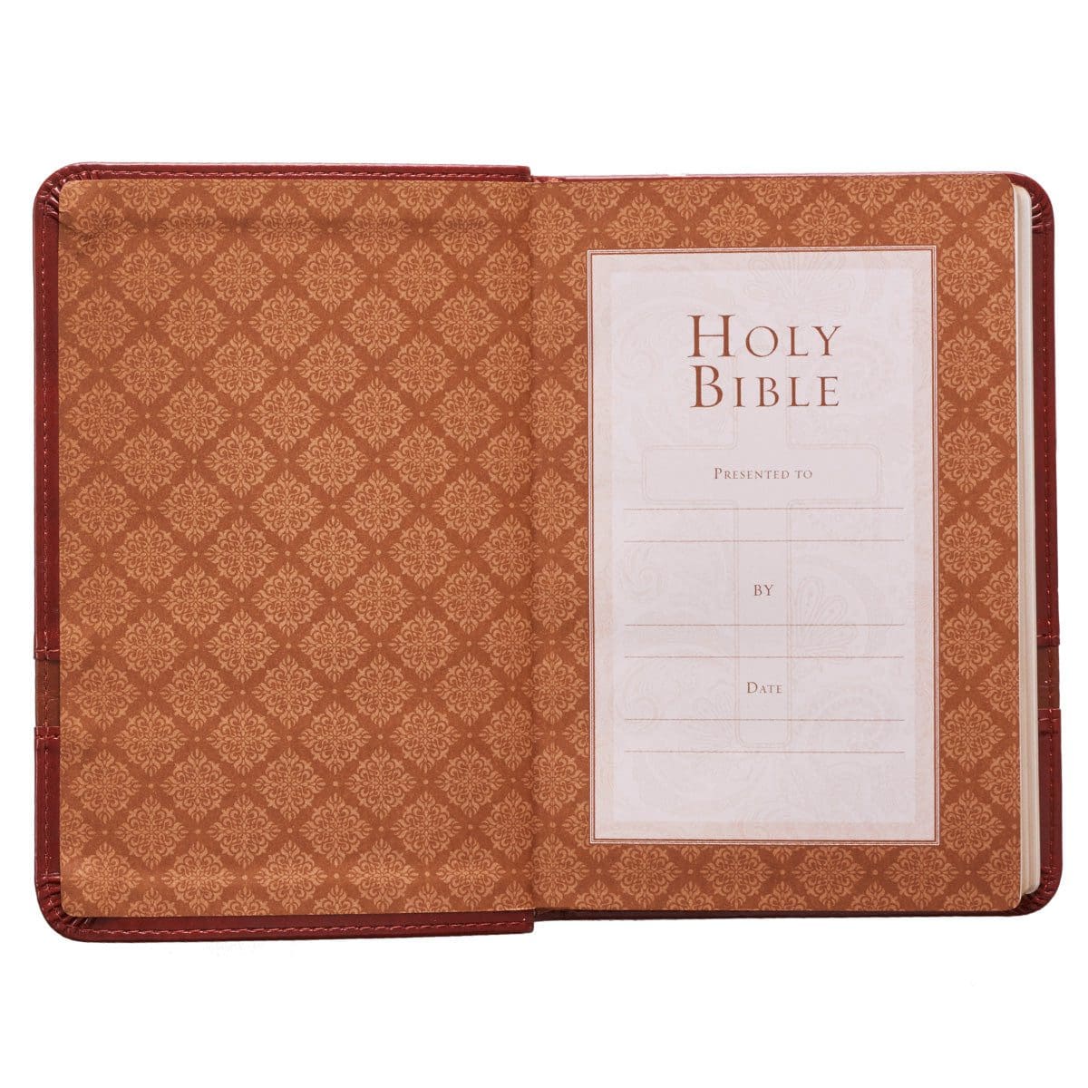 9781432117337_feature2_c2068649-f5e5-4672-b391-0f8a3ec93278 KJV Brown Faux Leather Compact Bible Large Print Red Letter - Image 10