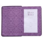 KJV Purple Faux Leather Compact Bible Large Print Red Letter - Image 11
