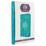 ESV Turquoise Faux Leather Standard Bible Thumb Indexed With Zip - Image 10