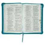 ESV Turquoise Faux Leather Standard Bible Thumb Indexed With Zip - Image 13