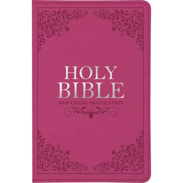 NLT Pink Faux Leather Standard Bible Thumb Indexed With Zip - Image 1