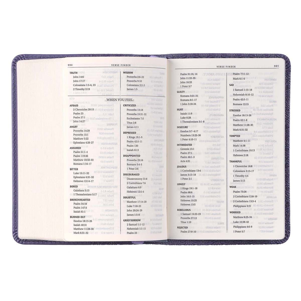 9781432132927_feature2 KJV Purple Faux Leather Mini Pocket Bible - Image 11