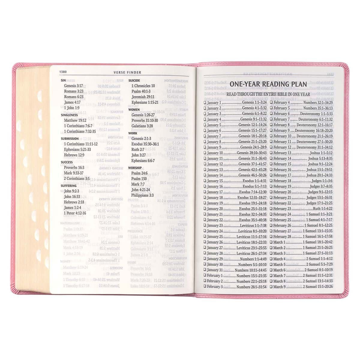 9781432133115_feature4 KJV Pink Faux Leather Full-Size Bible Giant Print Indexed - Image 12