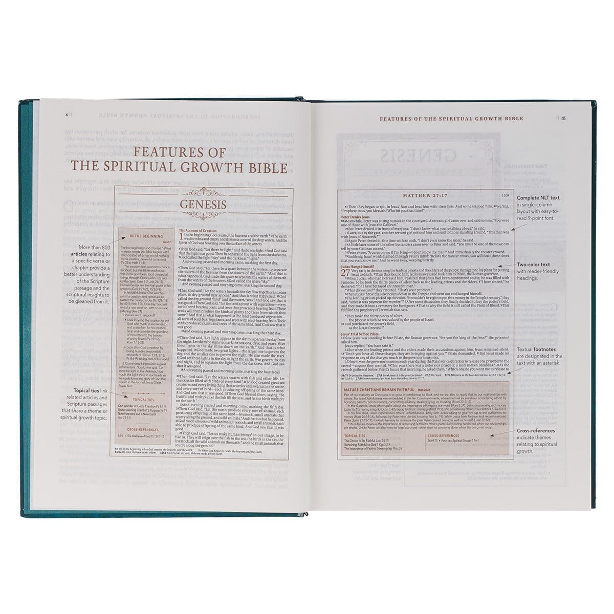 9781432134679_feature4 NLT The Spiritual Growth Bible Teal Hardcover - Image 13