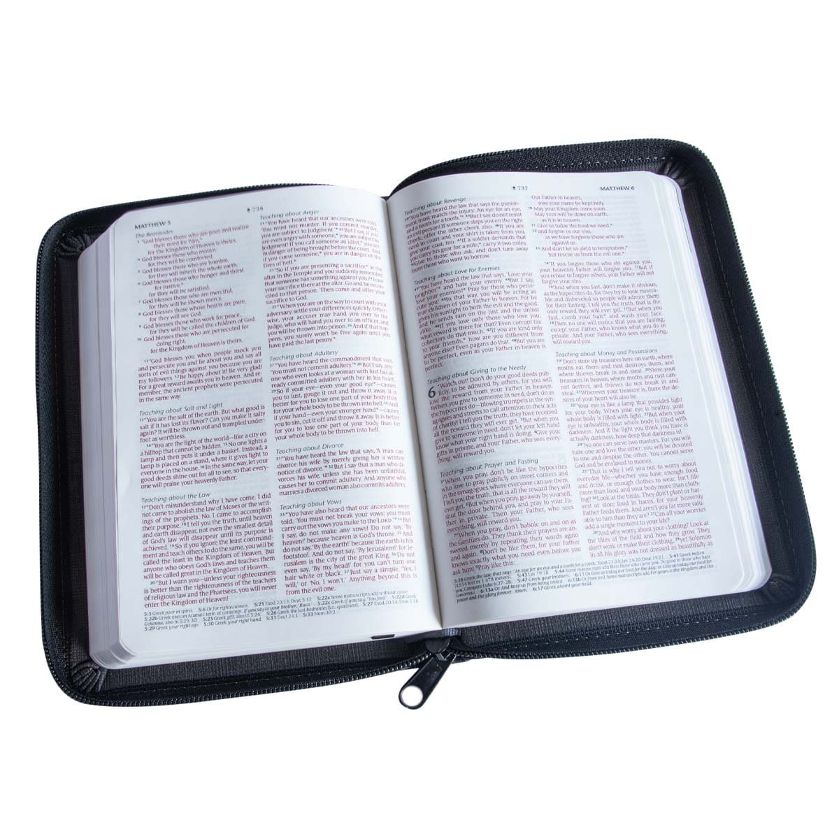 9781496455512_feature2 NLT Filament Compact Zipper Bible, Red Letter, With Zipper, Charcoal Patch (Imitation Leather) - Image 8