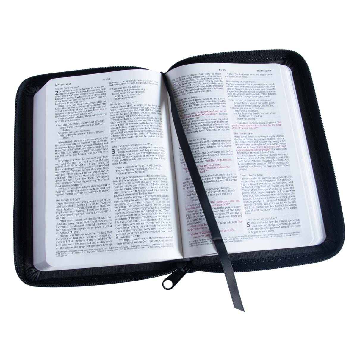 9781496455512_feature3 NLT Filament Compact Zipper Bible, Red Letter, With Zipper, Charcoal Patch (Imitation Leather) - Image 9