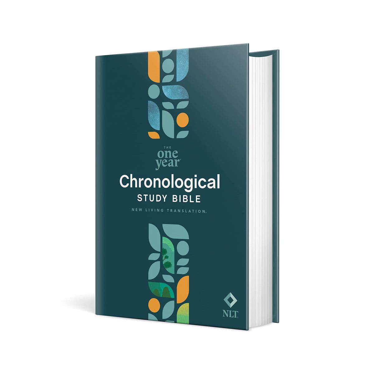 9781496456854_front NLT One Year Chronological Study Bible (Hardcover) - Image 1