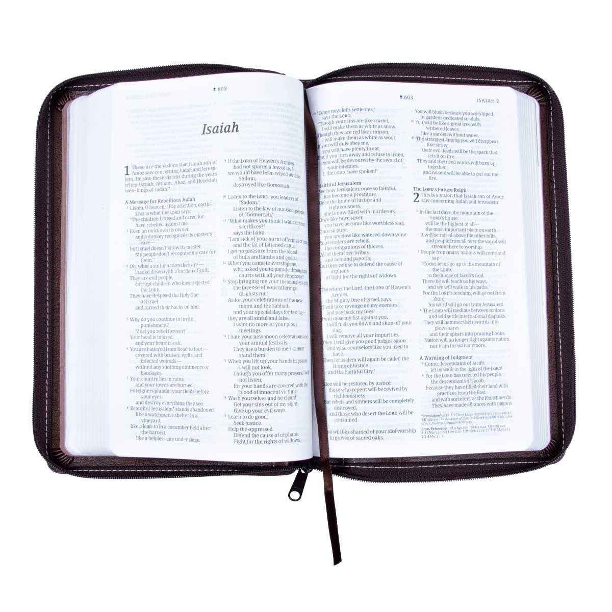 9781496466181_feature3 NLT Filament Thinline Reference Bible, Rustic Brown With Zip (Imitation Leather) - Image 5
