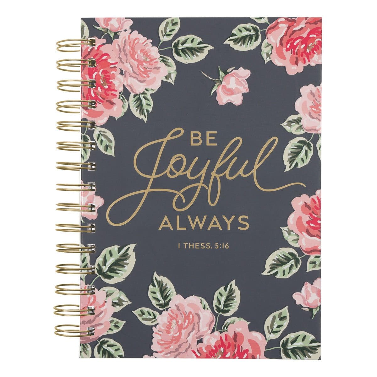 9781639528356_front Be Joyful Always Large Hardcover Wirebound Journal - Image 1