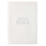 KJV White Faux Leather Thinline Large Print Bible With Thumb Indexing - Image 9