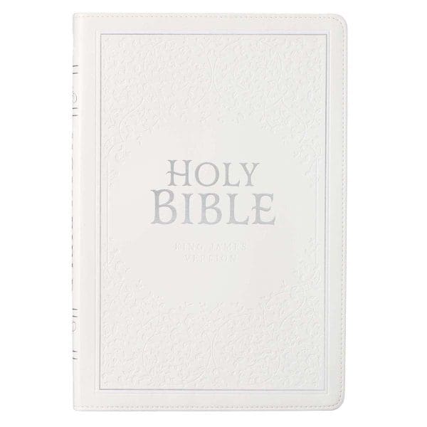 KJV White Faux Leather Thinline Large Print Bible With Thumb Indexing - Image 9